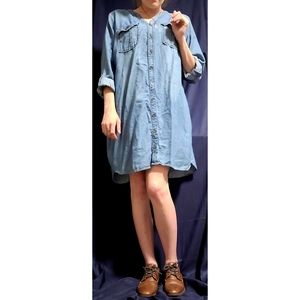 Jean Shirt Dress Laid Back and Cozy